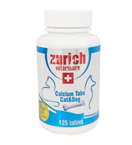 Zurich Veterinaire Kedi & Köpek Kalsiyum 125 Tablet