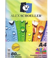Alex Schoeller Renkli Çizgisiz Kağıt 10 Renk 100’lü Paket