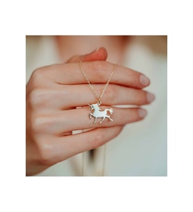 925 Ayar Gümüş Unicorn Kolye