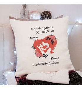 Anneler Günü ( Evimizin Sultanı ) Tasarımlı Yastık Kişiye Özel