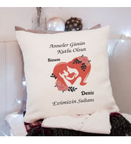 Anneler Günü ( Evimizin Sultanı ) Tasarımlı Yastık Kişiye Özel