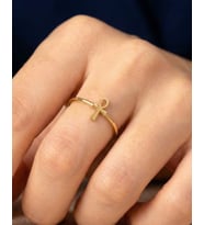 Ankh Antik Mısır Sembolü 14 Ayar Altın Yüzük (Gold)