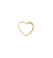 Altın Kalp Formlu Toptop Burun Piercing