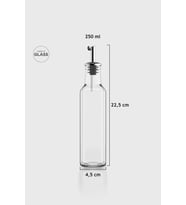Renga Voca 250 ml Metal Kapaklı Tıpalı Cam Yağlık 151006 (Gri)