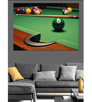 Bilardo Topları Oyun Masası Dekoratif Kanvas - Mdf Ahşap Tablo
