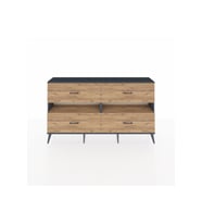 Arges Konsol 2 Raflı 4 Çekmeceli  176x30x99 Antrasit-Çam