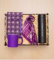 Kişiye Özel Dekoratif Ahşap Kutu, ÇelikTermos, Defter, Kalem, Kupa,  Fular, Hediye Seti