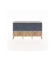 Arges Konsol Tek Raflı 6 Çekmeceli 4 Kapaklı 176x30x99 Aytaşı-Çam/Antrasit