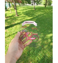 Bisiklet Desenli Şeffaf Pvc Davetiye(10 adet)