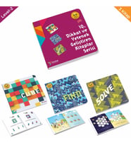 LEVEL-2 (3-4 Yaş) / IQ, Dikkati Güçlendirme Seti-Anasınıfı - TÜZDER Yayınları (Bordo)