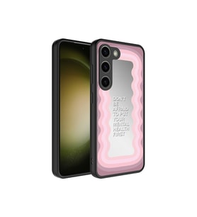 Samsung Galaxy S23 Uyumlu Kılıf Aynalı Desenli Kamera Korumalı Parlak Zore Mirror Kapak