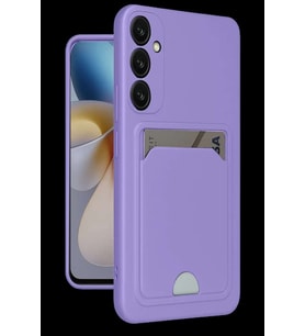 Galaxy A55 5G Kılıf Kelvin Kartvizitli Silikon - Lila