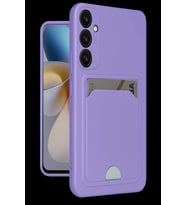 Galaxy A55 5G Kılıf Kelvin Kartvizitli Silikon - Lila