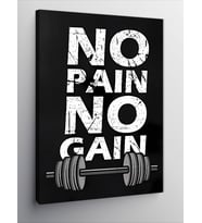 Kanvas Tablo No Pain No Gain Gym Temalı