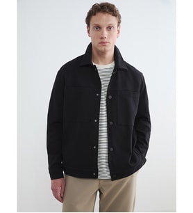 LCW Vision Siyah Loose Fit Gömlek Yaka Erkek Ceket