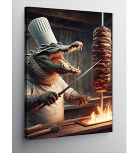 Kanvas Tablo Döner Ustası Timsah