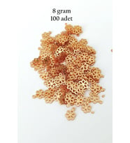 Oya Abiye Bileklik Kolye Pleksi Metalik Plastik Pul Altın Renk 8 gram 100 adet - BNC479