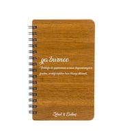 Ya'burnee Tasarımlı Kişiye Özel Ahşap Kapaklı Defter