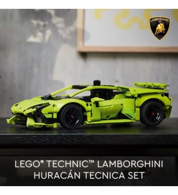 LEGO Technic Lamborghini Huracan Tecnica Araba Yapım Seti Green/Black