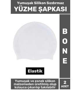 Özel Üretim Su Geçirmez Elastik Yüzücü Havuz Deniz Yüzme Şapkası Yumuşak Silikon Bone 2 Adet