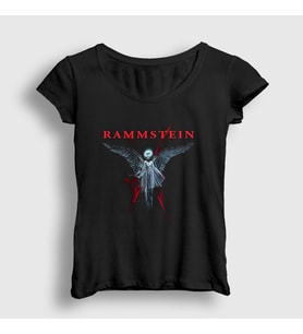 Presmono Kadın Siyah Angel Rammstein T-Shirt 104951tt