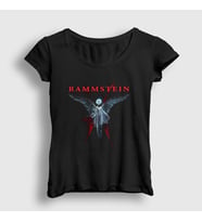 Presmono Kadın Siyah Angel Rammstein T-Shirt 104951tt