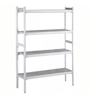 Electrolux Professional Düz Etejer Seti, Aluminyum Ayaklı, 4 Raflı, Her Raf Demonte Polietilen Tabletlerden Oluşur, Tabletler Bulaşık Makinesinde Yıkanabilir - 475x1960 Mm, H=1700 Mm BLS1960