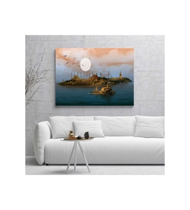 Istanbul Topkapı Sarayı ve Kız Kulesi Kanvas Tablo 70 x 100 cm
