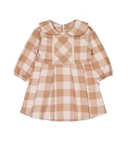 Civil Baby Dama Desen 6-18 Ay Elbise - Pudra (KAHVE)