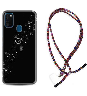 Samsung M21 M22 M23 M30 M31S M32 Kılıf Boyun Asklı Rasta Silikon Planet 1620