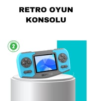 Mey İthalat® Taşınabilir Mini Video Oyun Konsolu Ergonomik Tasarım (Krem)