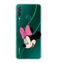 Huawei Y6 p  Kamera korumalı Kapak Minnie Mouse Tasarımlı  Şeffaf Kılıf
