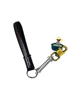 ANS 400 Deri Yaylı Köpek Gezdirme Tasması 56 cm (Siyah)