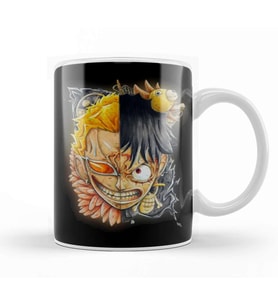 One Piece Doflamingo vs Luffy Kupa Bardak Porselen