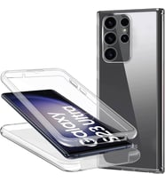 Samsung Galaxy S23 ULTRA Kılıf 360 Şeffaf Ön Arka Korumalı Şeffaf Silikon
