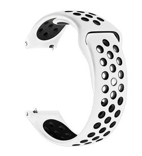 Microsonic Honor Watch GS Pro Rainbow Gently Band Kordon Beyaz Siyah (Beyaz-Siyah)