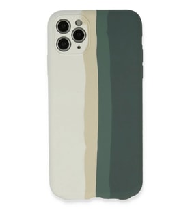 Newface Apple iPhone 11 Pro Kılıf Ebruli Lansman Silikon - Beyaz-Gri