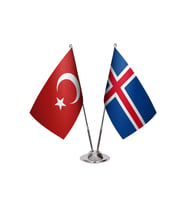 İzlanda İkili Masa Bayrağı