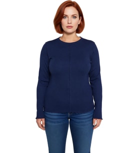 Stil Kadın Fitilli Bluz Crop Örme Fitted Kalıp Büyük Beden