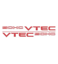 Vtec Sohc Oto Sticker Set 40X3Cm Kırmızı Araba Etiket