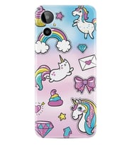 General Mobile GM 23 SE Kılıf Silikon Desen Özel Seri Unicorn Mektup 1800