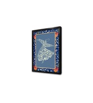 Semazen Açık Mavi Çerçeveli Mdf Tablo