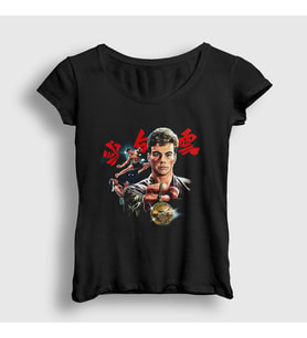 Presmono Kadın Siyah Bloodsport V2 Film Jean Claude Van Damme T-Shirt 258918tt