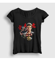 Presmono Kadın Siyah Bloodsport V2 Film Jean Claude Van Damme T-Shirt 258918tt