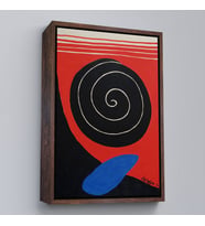 Çerçeveli Alexander Calder - Büyük Kaya Tablosu - Big Boulder (Beyaz)