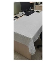 İp Desenli Masa Örtüsü Kaliteli Hasır 140 X 250 CM Şeffaf Masa Örtüsü Şeffaf Pvc (Çok Renkli)