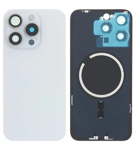 İphone 15 PRO MAX Full Arka Kapak Arka Kemere Lensli (CAM) BEYAZ