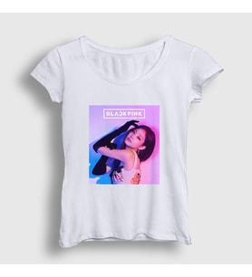 Presmono Kadın Beyaz Jennie Blackpink T-Shirt 271893tt