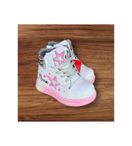 Trendyshose TW-1009210 Kız çocuk su geçirmez  hafif ortapedik ışıklı taban bot postal (Beyaz)