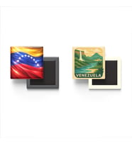 Buzdolap Magnetleri - Venezuela Bayrağı ve Paper Cut Tema - 2'li Set Magneti